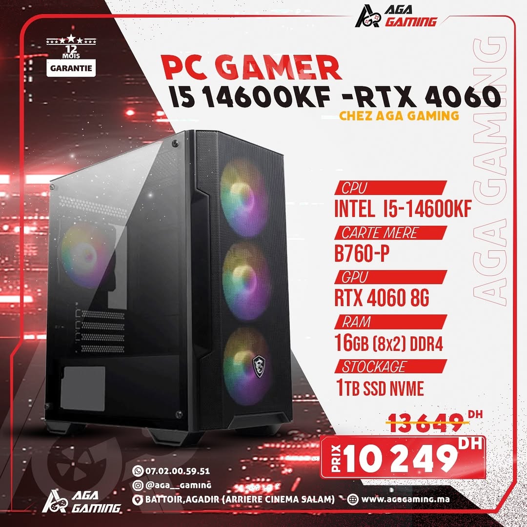PC Gamer Intel i5 14600KF - RTX 4060 PC Gamer Intel i5 14600KF - RTX 4060